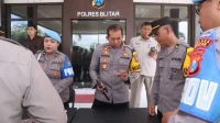 Pemeriksaan senjata api di Mapolres Blitar, Jawa Timur. ANTARA/HO-Polres Blitar