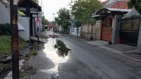 Kondisi perumahan Pepelegi, Sidoarjo yang sebelumnya tergenang banjir kini telah surut. ANTARA/HO-Eric Hermawan